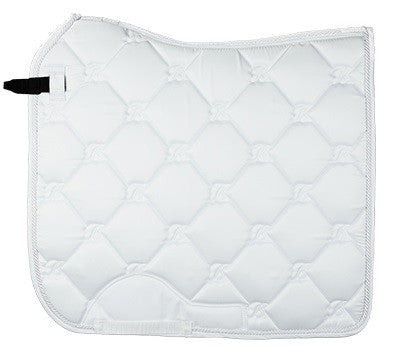 Saddlecloth Dressage Bates White Full-HORSE: Saddlecloths-Ascot Saddlery