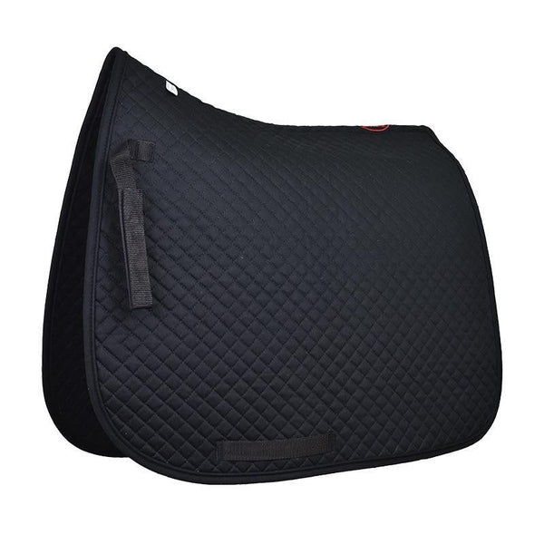 Saddlecloth Dressage Eurohunter Quilted Black-HORSE: Saddlecloths-Ascot Saddlery