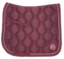 Saddlecloth Dressage Shimmer Burgundy-HORSE: Saddlecloths-Ascot Saddlery