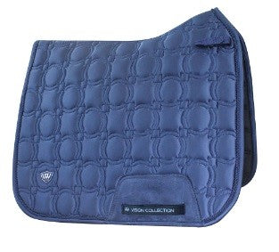 Saddlecloth Dressage Vision Woof Navy-HORSE: Saddlecloths-Ascot Saddlery