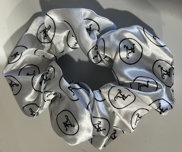 Satin Scrunchie- Pearl White