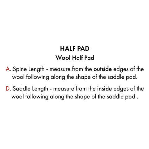 Airtechnology Shockproof Wool Saddle Pad - Half Pad