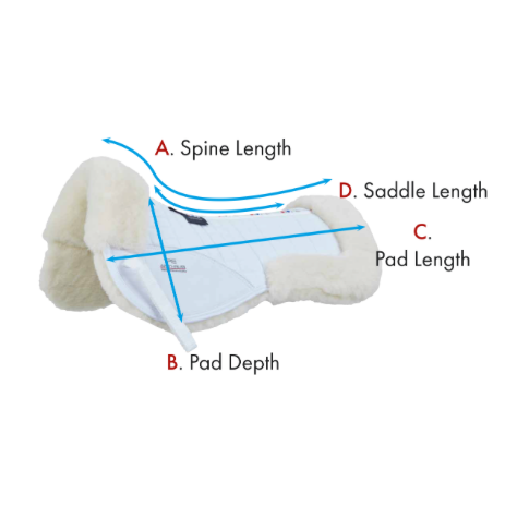 Airtechnology Shockproof Wool Saddle Pad - Half Pad