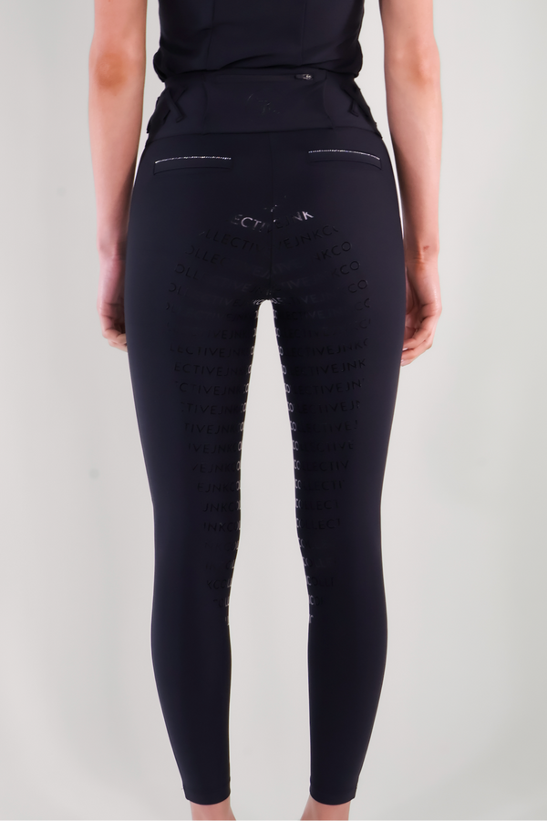 Diamond Hybrid Tights-Black