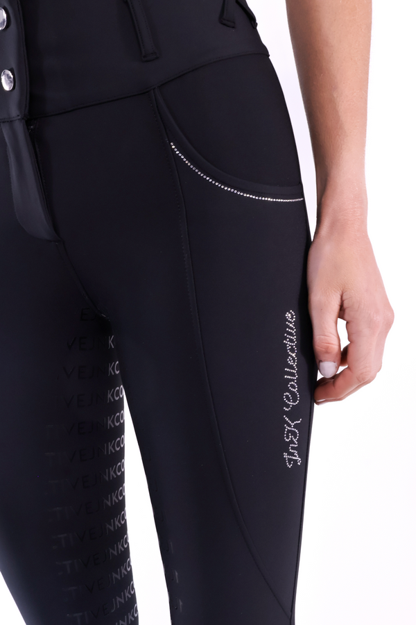 Diamond Hybrid Tights-Black