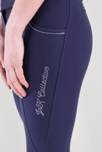 Diamond Hybrid Tights-Navy