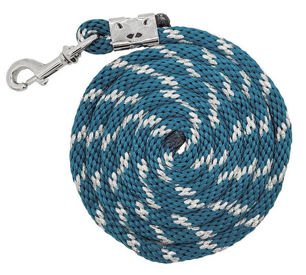 Shimmer Lead Peacock-HORSE: Leads & Snap Hooks-Ascot Saddlery