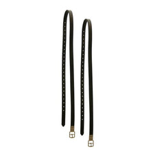 Stirrup Leathers Letek Leather Black-HORSE: Stirrup Leathers-Ascot Saddlery
