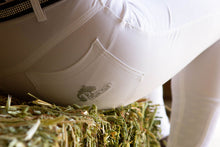 White Coolmax Breeches with Silicone seat grip. Sizes 6 to 28