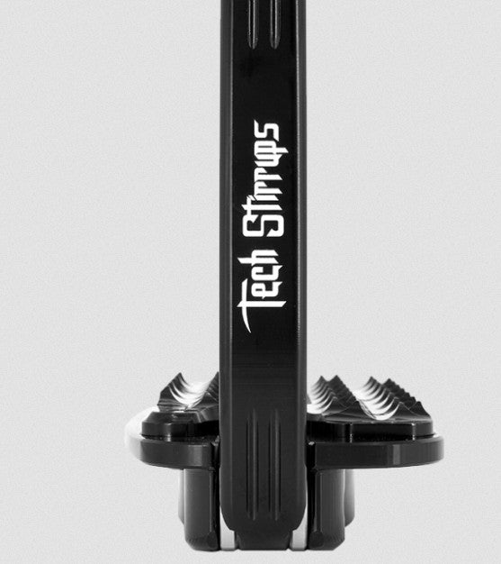 Tech Stirrup Irons Venice Sloped Evo Safety Stirrups Black & Black-HORSE: Stirrup Irons-Ascot Saddlery