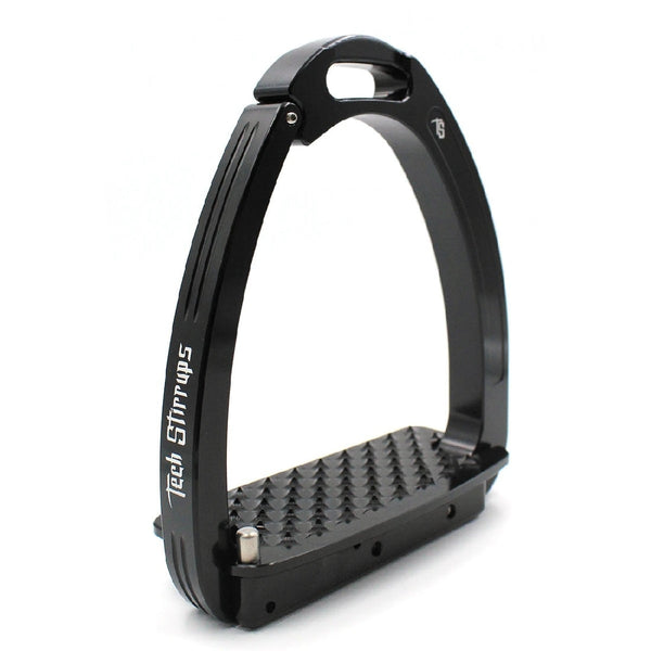 Tech Stirrup Irons Venice Young Safety Stirrups Black & Black-HORSE: Stirrup Irons-Ascot Saddlery