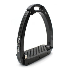Tech Stirrup Irons Venice Young Safety Stirrups Black & Black-HORSE: Stirrup Irons-Ascot Saddlery