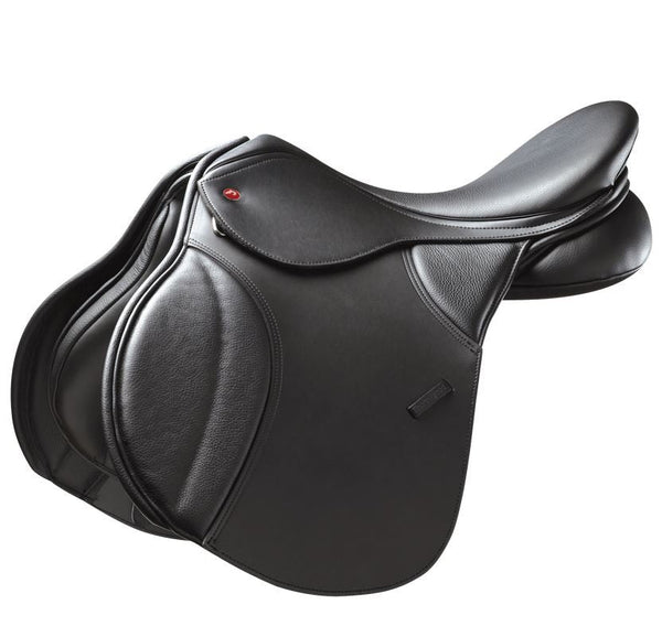 Thorowgood T8 All Purpose Compact Saddle Standard Wither Black-SADDLES: All Purpose Saddles-Ascot Saddlery