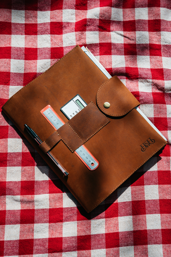 Hitchley & Harrow Log Book Cover - Cognac
