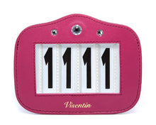 Magnetic Leather Bridle Number Holder with Swarovski Crystals