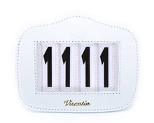 Gold Magnetic Leather Saddle Pad Number Holder