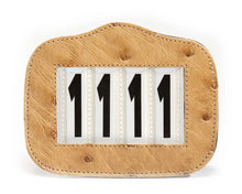Magnetic Ostrich Leather Bridle Number Holder