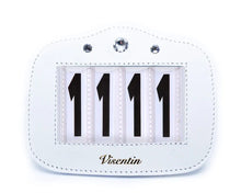 Magnetic Leather Saddle Pad Number Holder with Swarovski Crystals