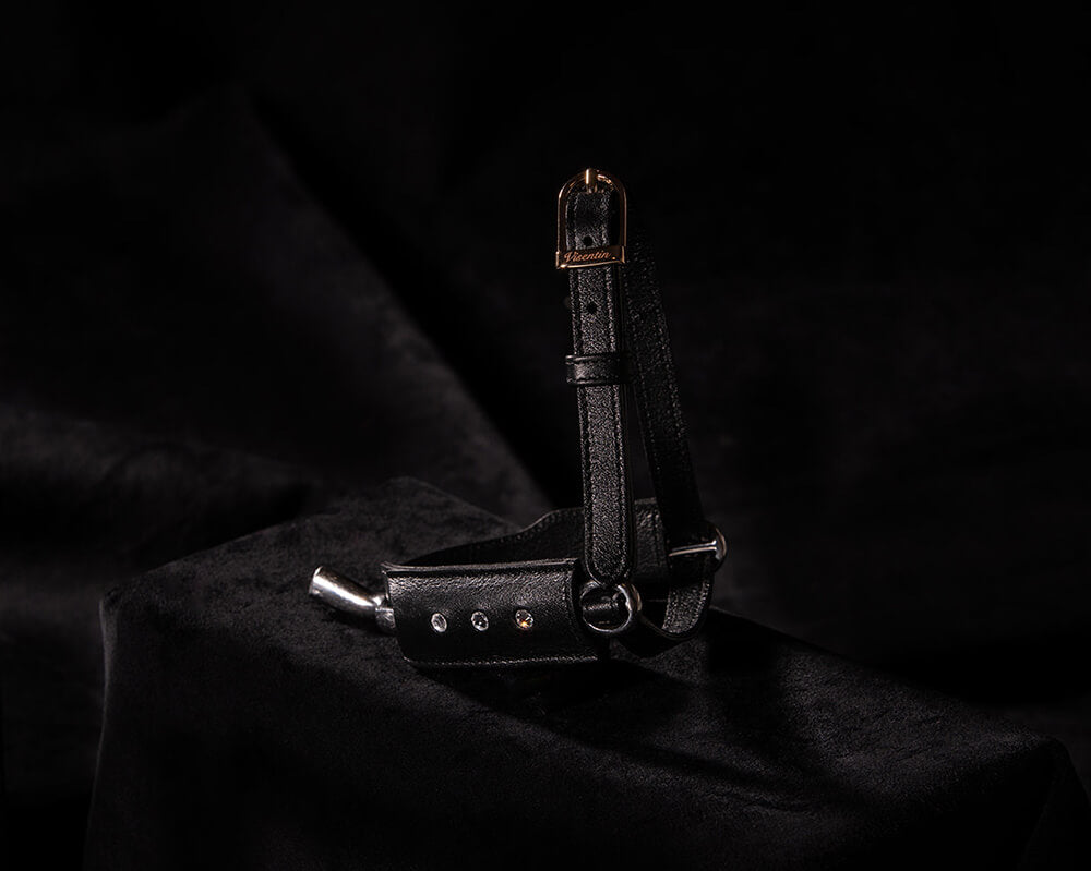 Leather Spur Protectors with Swarovski Crystals