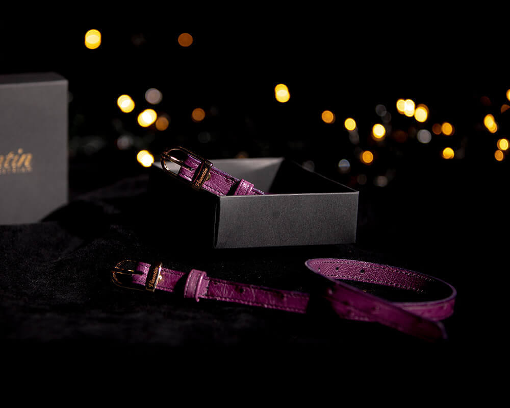 Ostrich Leather Spur Straps