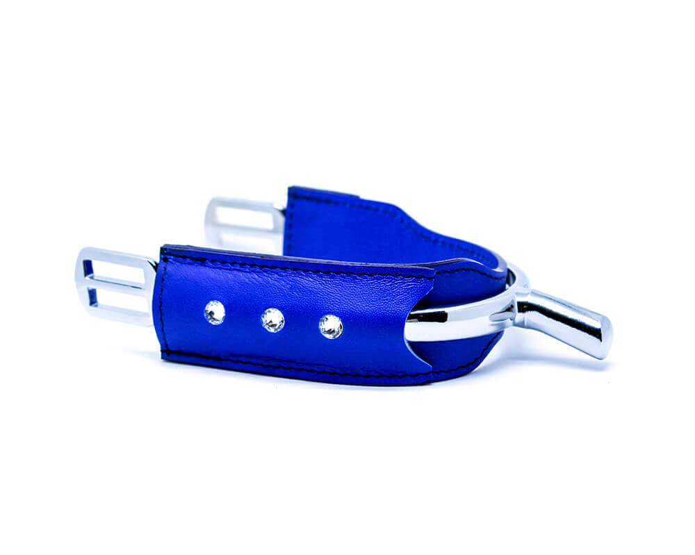 Leather Spur Protectors with Swarovski Crystals