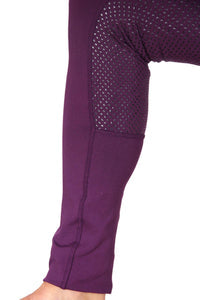 Silicone Seat Horse Riding Tights In Wine Color