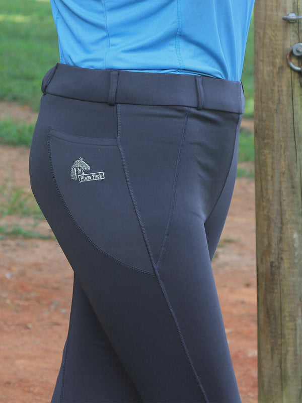 Winter riding tights in Dark Smoke. With or Without Silicone Seat Grip