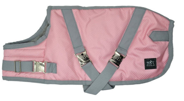 Zeez Dog Coat Supreme Grape Flamingo Pink & Grey-Dog Rugs & Fashion-Ascot Saddlery