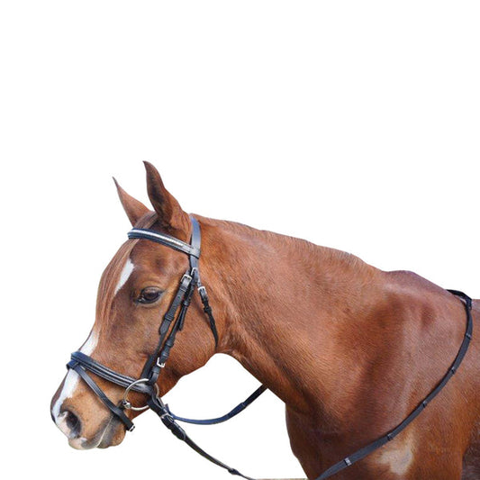 Showcraft Silver Clinch Hanovarian Bridle Black Shetland