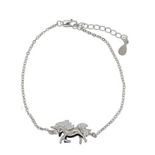Mountain Creek Jewellery Stirling Silver Braclet with Cubic Zirconia Unicorn