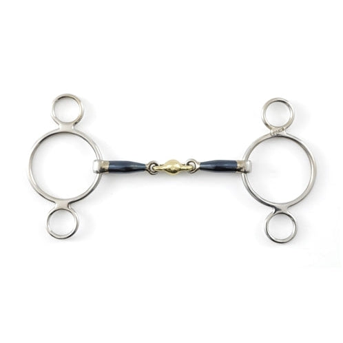 Brass Alloy Lozenge Premier Equine Sweet Iron Two Ring Gag-Southern Sport Horses-The Equestrian