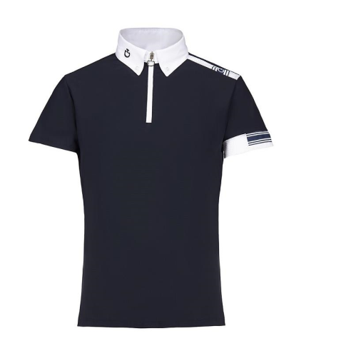 Cavalleria Toscana Boys Jersey Polo with Laser Cut Logo-Trailrace Equestrian Outfitters-The Equestrian