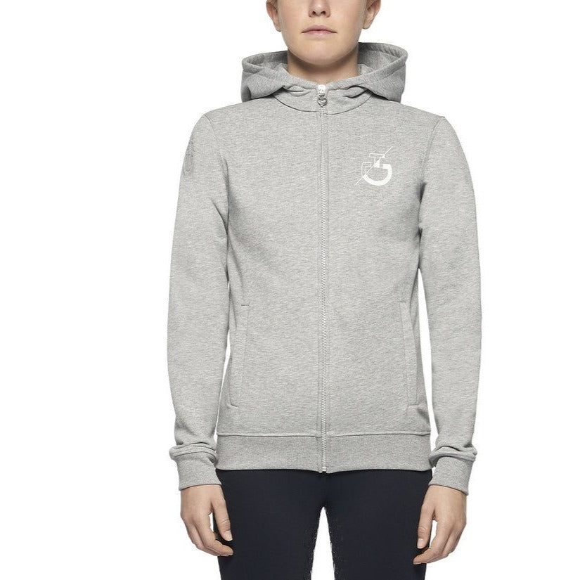 Cavalleria Toscana CT Team Zip Sweat Shirt - Girls-Trailrace Equestrian Outfitters-The Equestrian