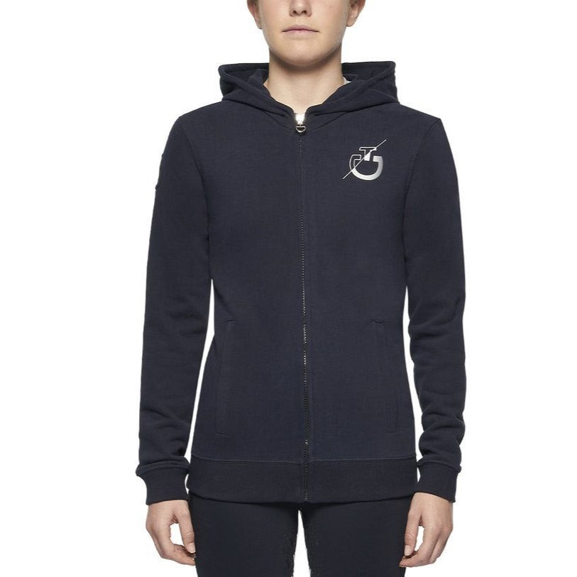 Cavalleria Toscana CT Team Zip Sweat Shirt - Girls-Trailrace Equestrian Outfitters-The Equestrian