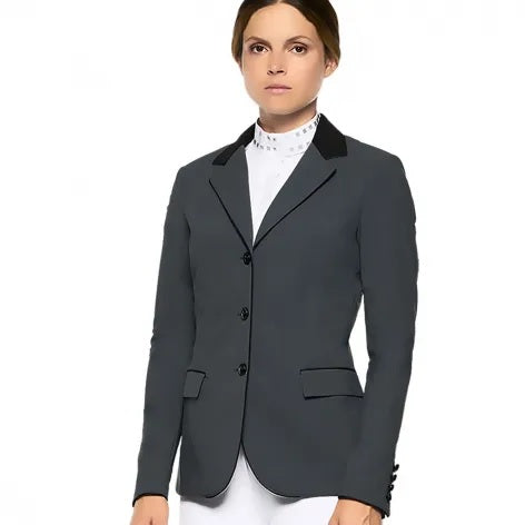 Cavalleria Toscana Ladies GP Riding Jacket - Dark Grey-Trailrace Equestrian Outfitters-The Equestrian