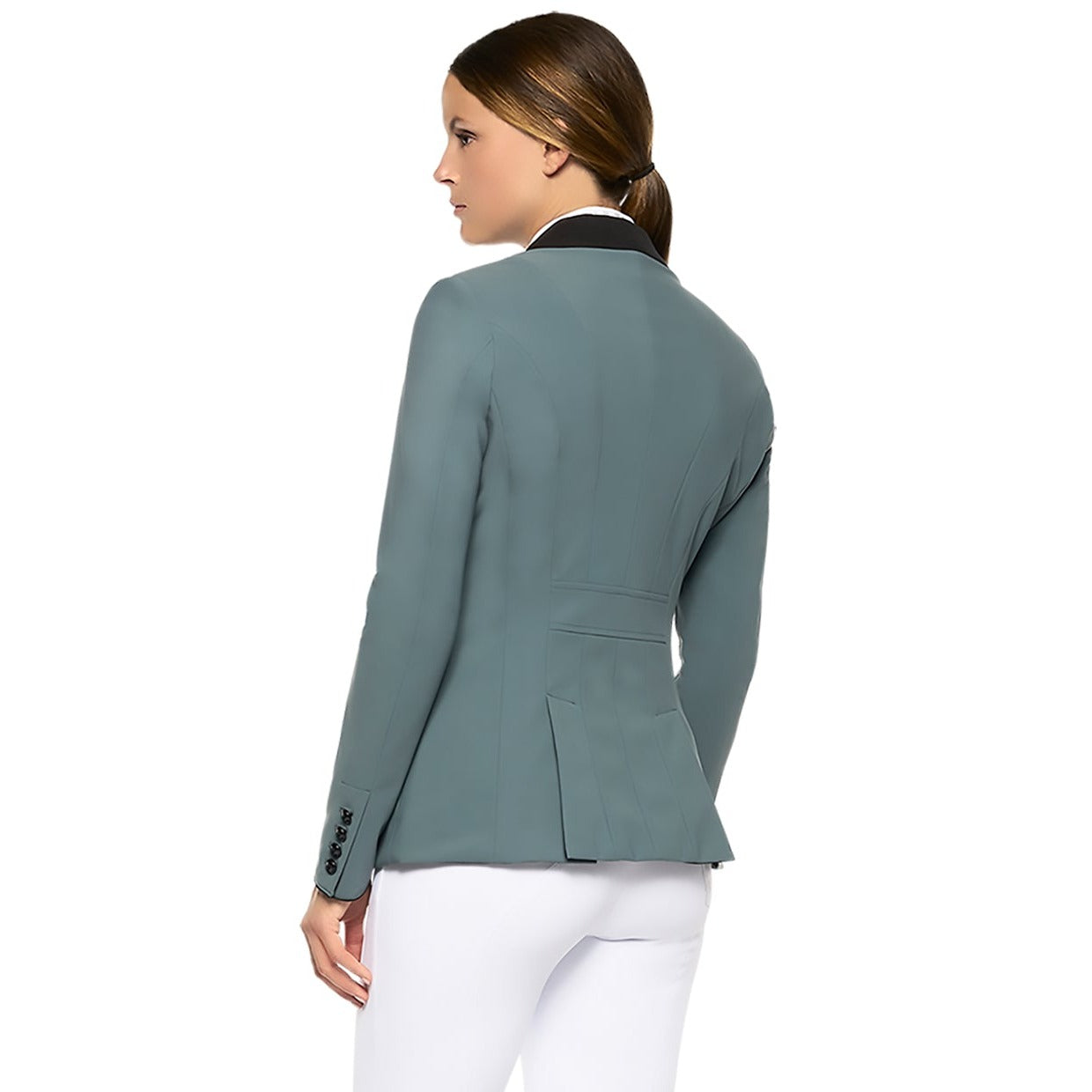 Cavalleria Toscana Ladies GP Riding Jacket- Petroleum-Trailrace Equestrian Outfitters-The Equestrian