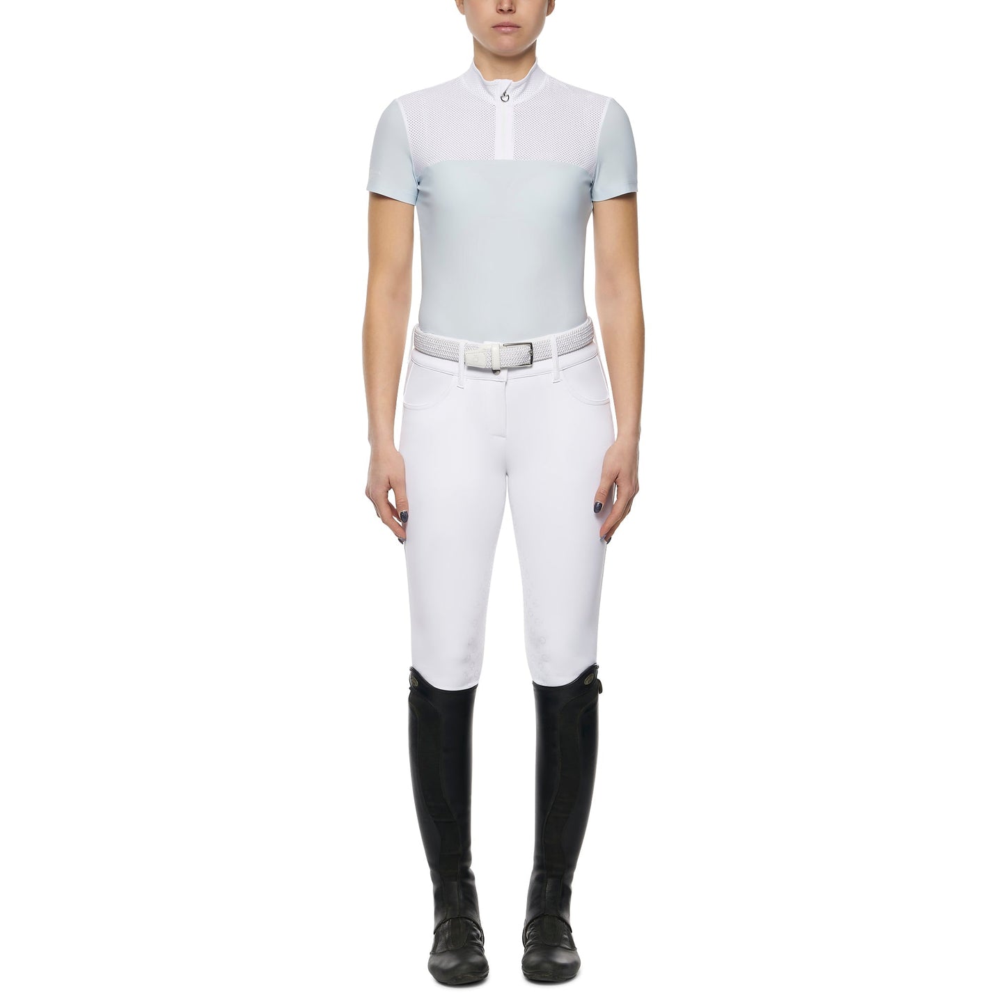 Cavalleria Toscana Ladies Polo with Perforated Bib-Trailrace Equestrian Outfitters-The Equestrian