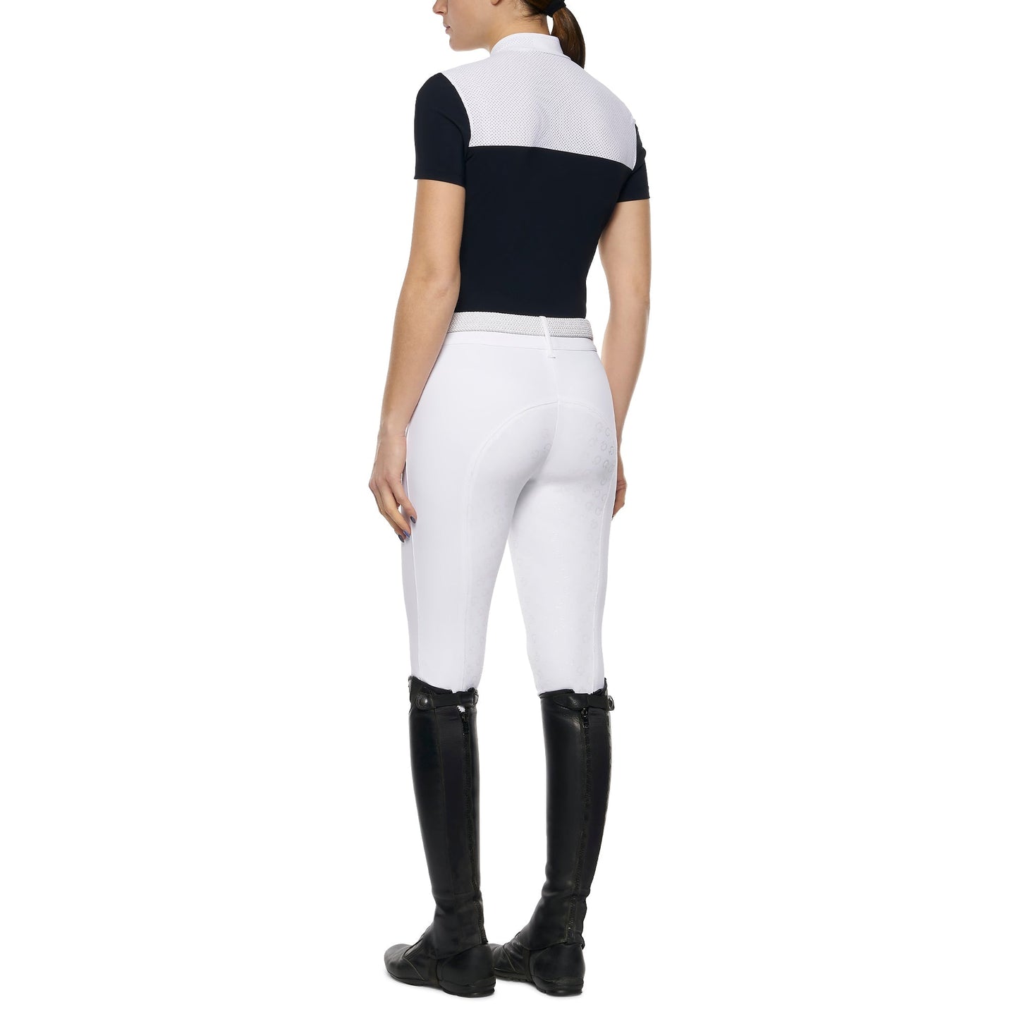 Cavalleria Toscana Ladies Polo with Perforated Bib-Trailrace Equestrian Outfitters-The Equestrian