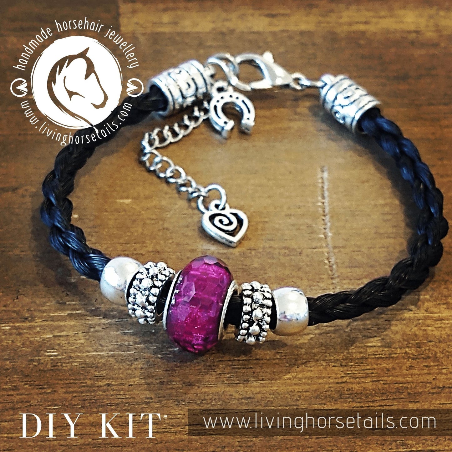 DIY Activity Kit for Horsehair Bracelets (x2) and Keyrings (x2)-Living Horse Tales Jewellery By Monika-The Equestrian
