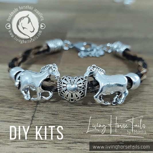 DIY Horsehair Bracelet Kit. Make your own (E)-Living Horse Tales Jewellery By Monika-The Equestrian