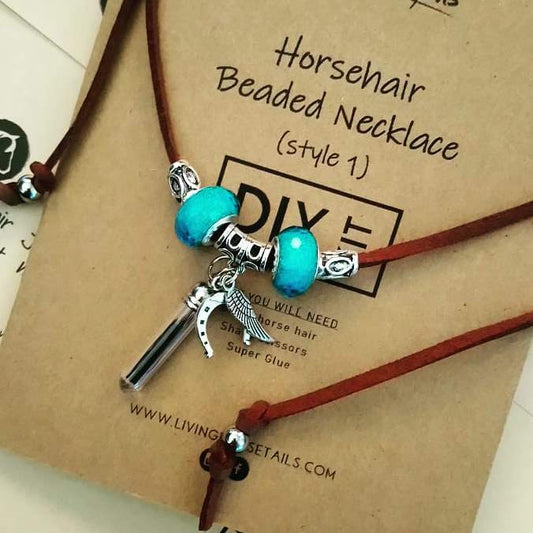 DIY Kit for Horsehair Beaded Necklace (A)-Living Horse Tales Jewellery By Monika-The Equestrian