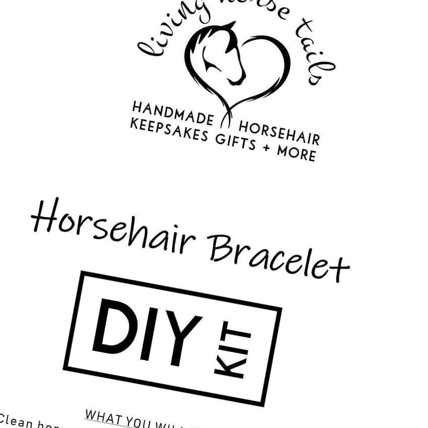 DIY Kit - Make your Own Horsehair Braided Bracelet (Glass Bead)-Living Horse Tales Jewellery By Monika-The Equestrian