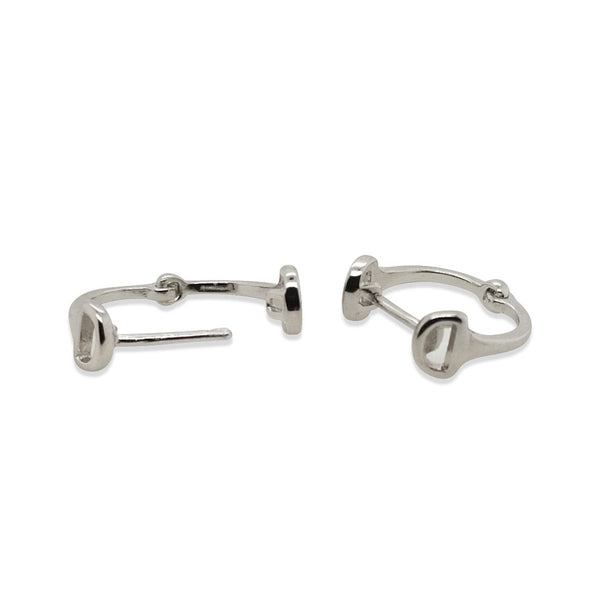 Mountain Creek Jewellery Sterling Silver Snaffle Huggie Earring