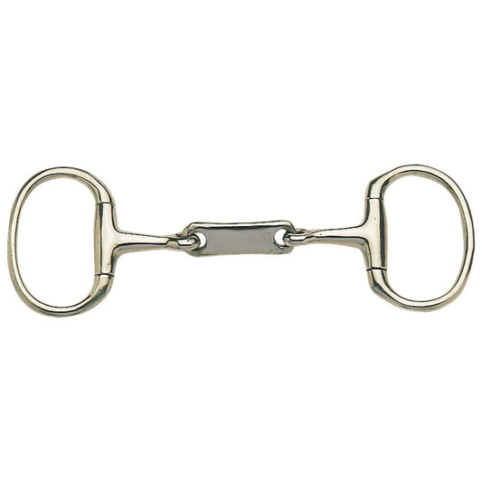 Dr Bristol horse bits, double ring snaffle, steel construction.
