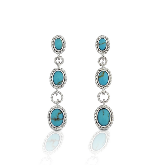 Kelly Herd Earrings Turquoise Drop – Sterling Silver