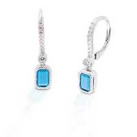 Kelly Herd Earrings Turquoise Dangle - Sterling Silver