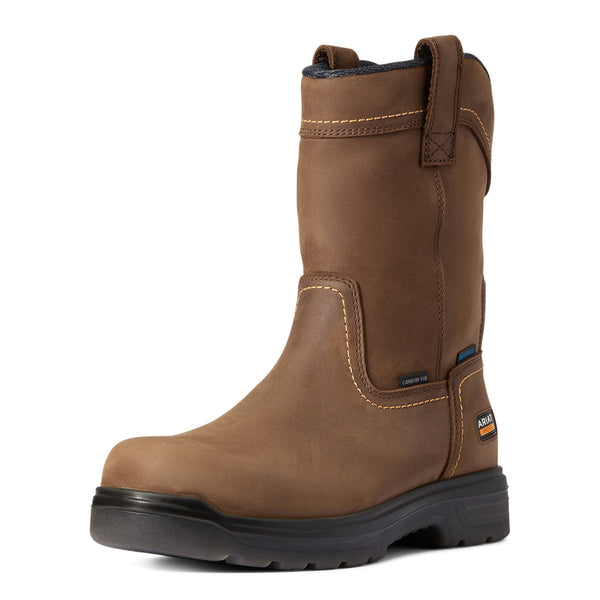 Ariat Mns Turbo Pull-on H2O Carbon Toe Barley Brown