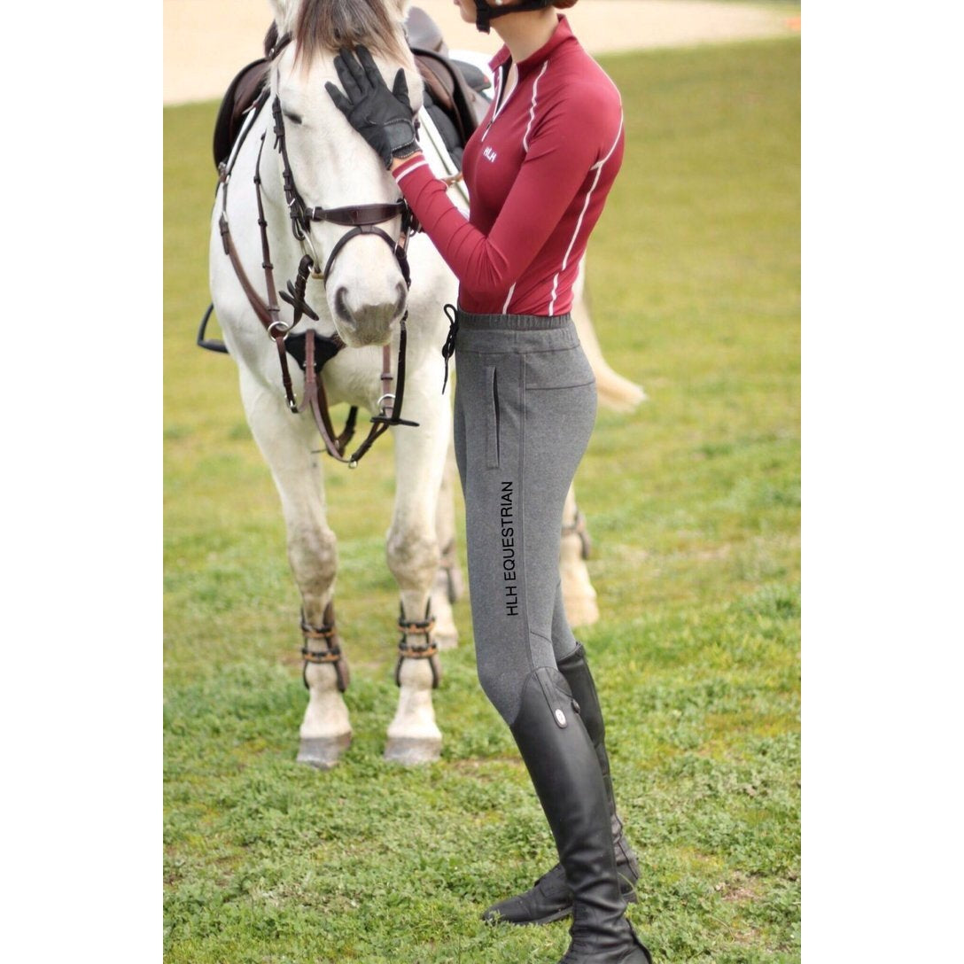 HLH Equestrian Apparel Silicon Seat Sweatpants-Southern Sport Horses-The Equestrian