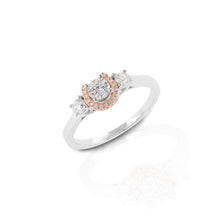 Kelly Herd 14k Gold Three Stone Horseshoe Ring in Small Rose Horse Jewellery