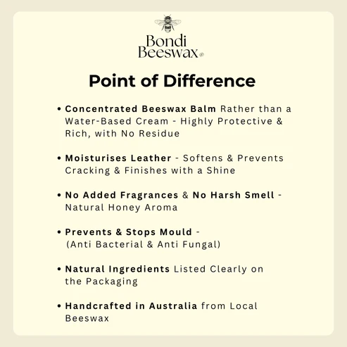 All Natural Beeswax Leather Conditioner 100g